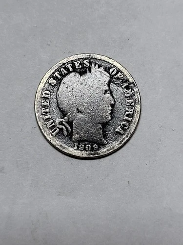 1909-S Barber Dime — photo from the most recent tracked eBay sale