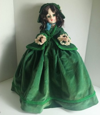 Vintage Madame Alexander Scarlett O'Hara 21'' Doll Green Velvet Dress 1961