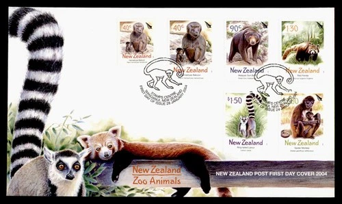 DR WHO 2004 NEW ZEALAND FDC ZOO ANIMAL COMBO $2 M79709