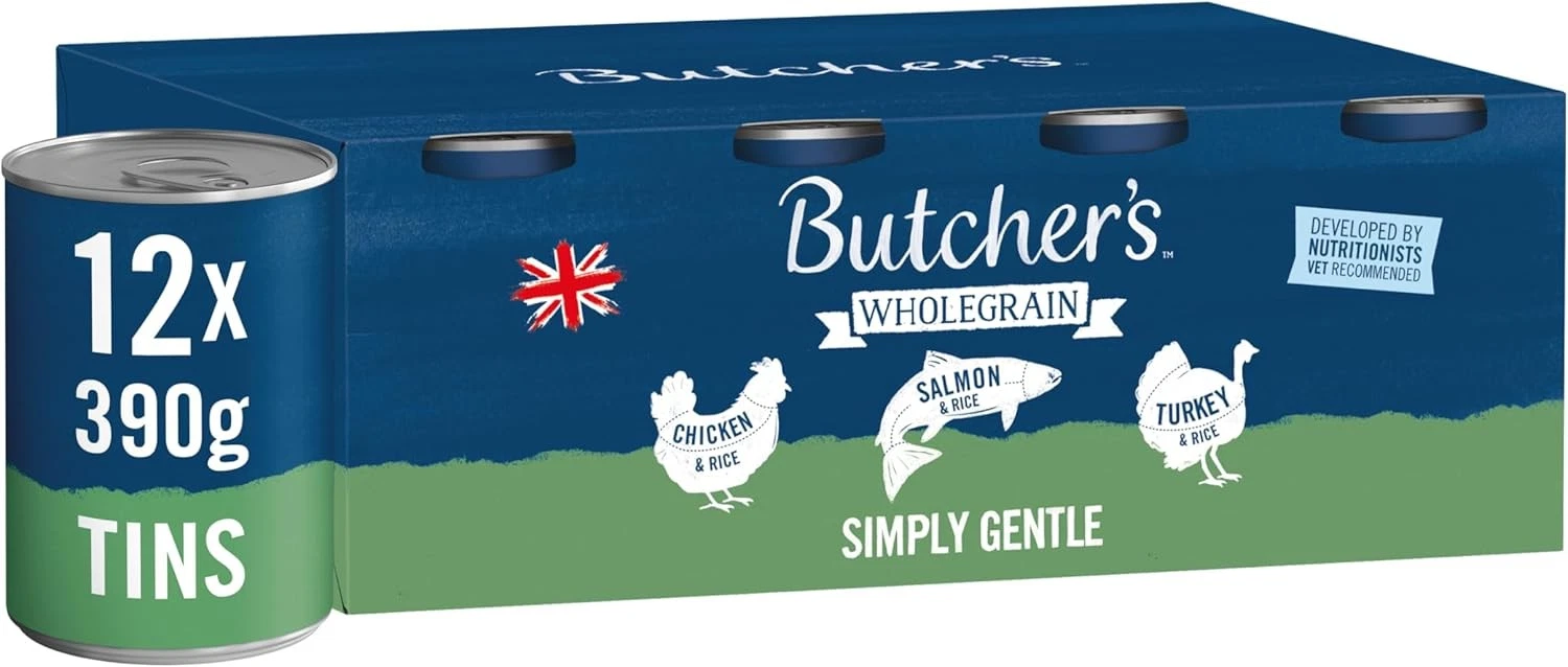 Butcher's Complete Wet Can Adult Dog Food Simply Gentle Loaf Pack 12x390g