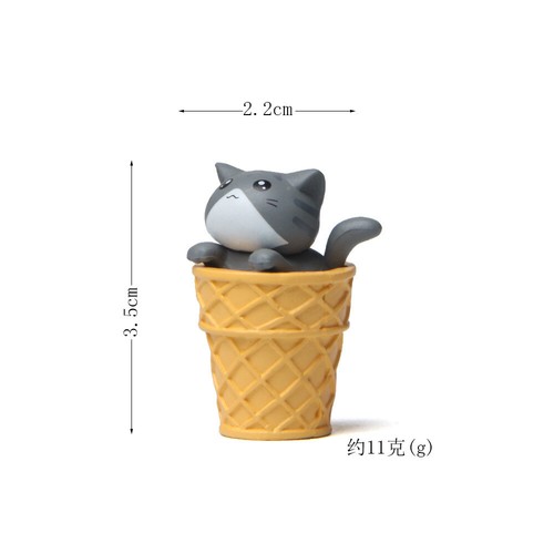 2023 Futter Serie 4 Eiscreme Katze Katze Puppe Kreative Tischdeko Do - Bild 9 von 25