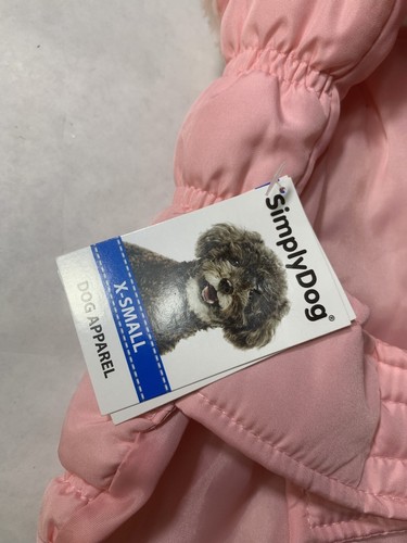 Abrigo Chaqueta Perro Rosa Esponjoso Cuello Polar Lazo Estrás Talla XS - Imagen 4 de 6