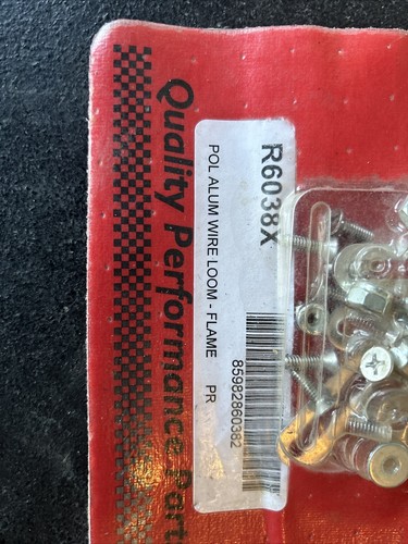 RPC Aluminum Spark Plug Wire Loom, Flames, Valve Cover Mount Universal R6038X - Picture 4 of 5