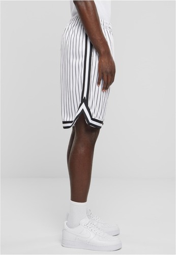 URBAN CLASSICS Pantaloncini Bermuda uomo a righe casual sport white/black - Picture 4 of 10