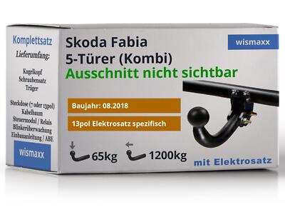 HOOK ANHÄNGERKUPPLUNG starr für Skoda Fabia ab 18 + 13-polig E-Satz spezifisch