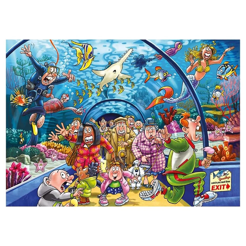 Wasgij Originale 43 Acquario Buffonate! Jumbo Puzzle - 1000 Pezzi Bambini Età 6+ - Immagine 2 di 3
