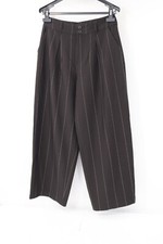 Nili Lotan x Target Pants Womens 2 Pleated Wide Leg Pinstripe striped poly blend