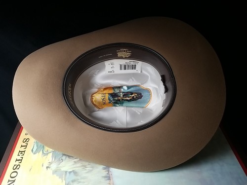 Cappello da cowboy vintage Stetson Rambler XXXXXX 6X Sahara 6 3/4" con scatola - MADE IN USA! - Foto 6 di 10