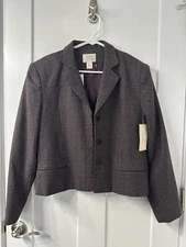 Field Manor Blazer Size 16 Plum/ Gray