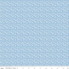 1/4 Yard 9x42 Riley Blake "Sunshine & Dewdrops"  Ditzy Sky Blue Quilt Cotton
