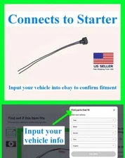 fits Chevy Chevrolet GMC Starter Connector Plug Pigtail Harness Wiring Solenoid