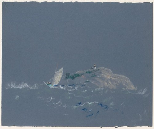 Bear Island Light APrint by Arthur B. Davies 1904 – Maritime Coastal Lighthouse - Picture 2 of 2