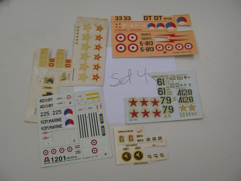 model airplane decals- 1/72- assorted lot- see all photos
