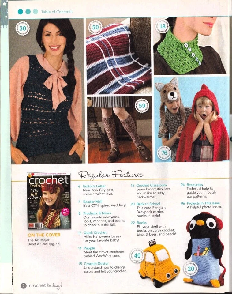 Revista Crochet Today 27+ patrones de proyecto septiembre octubre 2011 Halloween Foto 2 de 4