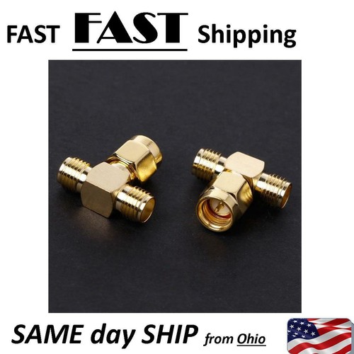 3 Way Splitter SMA Male to Two SMA Female Triple T RF Adapter ---- Quantity : 1 - 第 1/2 張圖片