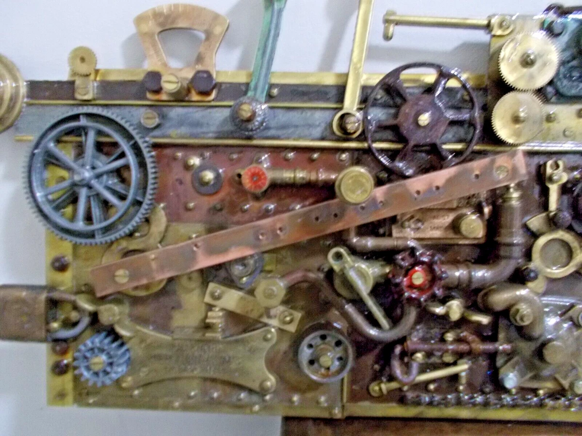ABSTRACT METAL ASSEMBLAGE WALL ART / SCULPTURE..JUST FINSIHED....PICK UP ONLY
