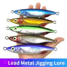 5pcs Lead Metal Jigging Lure 7g-250g Spoon Bait Saltwater Jig Fishing Tackle