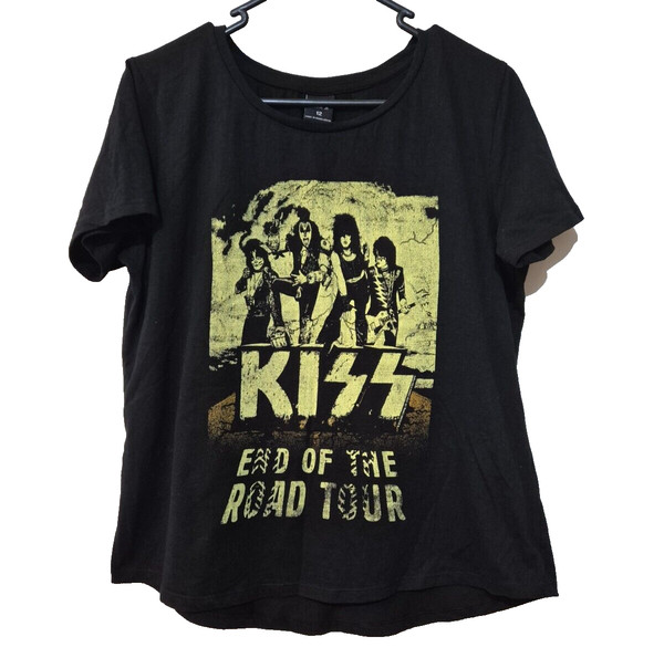 KISS The End of the Road Tour T-Shirt Tee Women's Size 12 Music Rock Band 2019