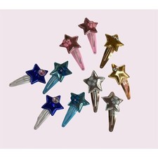Set of 10 Pcs Stars Snap Hair Clips for Girl  Toddler Hair Accessories Handmade