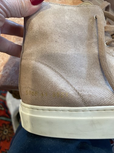 Sneakers alte uomo progetti comuni beige tela taglia 41 - Foto 7 di 8