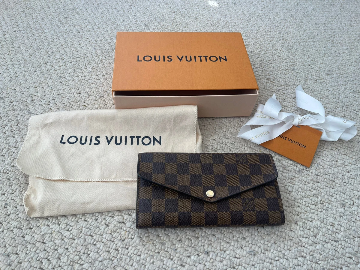 Louis Vuitton Sarah Long Wallet Damier ebene  Louis vuitton, Louis vuitton  sarah wallet, Used louis vuitton