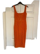 Orange Lace Plt Dress