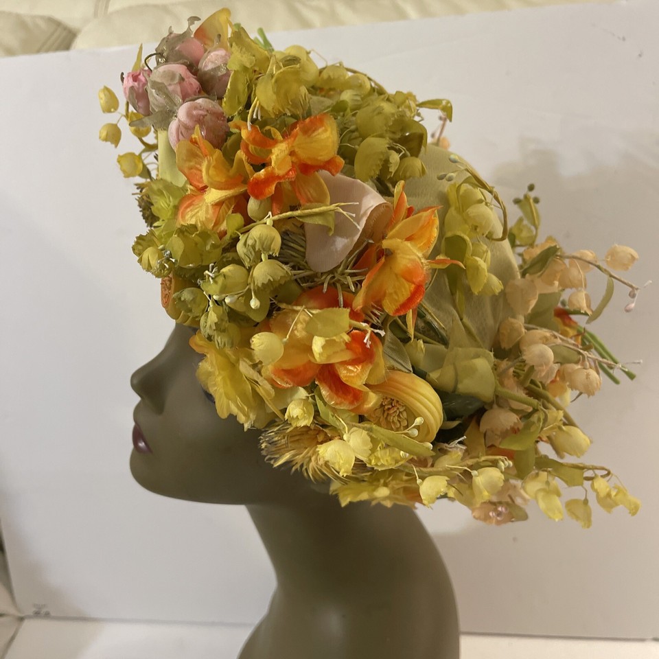 Fascinator Chapeau Femme Rose Organza Plume Diadème Chapeau Floral Vintage Tea Party Chapeaux Cocktail Party Accessoires De Cheveux De Mariage