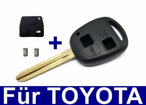 Boîtier De Clé Caoutchouc De Remplacement Pour Toyota - 2 Pièces - Modèle 2T - Neuf