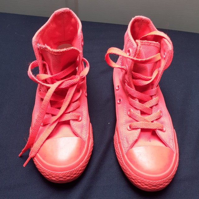 Size UK 12.5 - Converse Chuck Taylor All Star High Red - 144744C for sale online | eBay