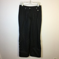 NILS Sportswear Ski Snowboard Pants Sz 6 Womens Black Insulated Lined Inseam 30"