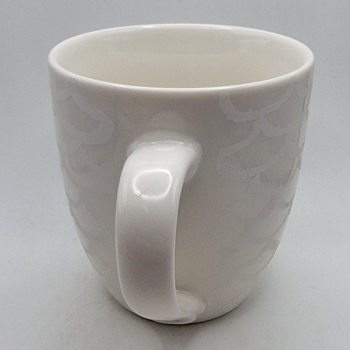 Starbucks Mermaid Mug White Tea Cup Scale Design 16fl Oz 2020 Minor Stain - Picture 2 of 6