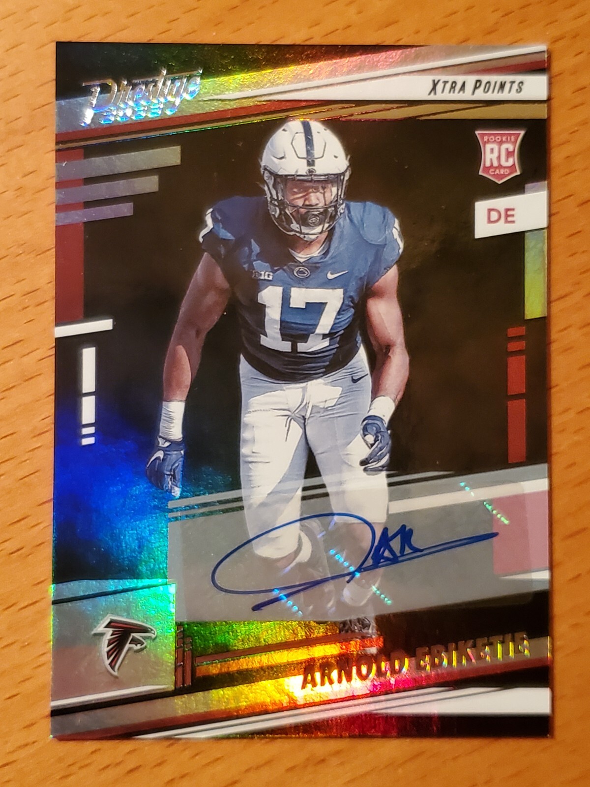 2022 Prestige Xtra Points Auto #362 Arnold Ebiketie Penn State Falcons Rookie A