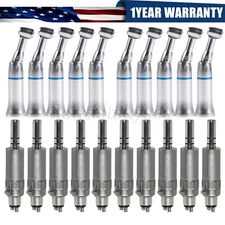 1-10 Dental Low Slow Speed Handpiece Contra Angle Air Motor 4Holes Yabangbang