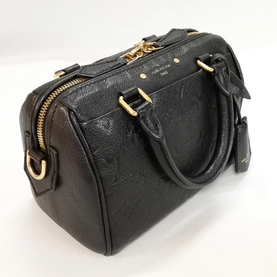 Louis Vuitton Noir Black Empreinte Speedy 20 Bandouliere Crossbody