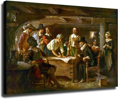 Mayflower Compact Poster Canvas Wall Art Picture Print Modern Home Bedroom