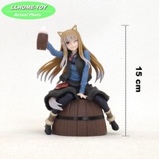 Anime character Holo wolf girl sitting cute girl PVC Figure Statue Toy Gift