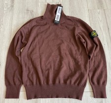 NUOVO Stone Island Junior Età 8 Girocollo Marrone Maglione Felpa Maglione