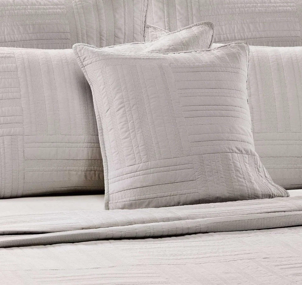 Barbara Barry Eternity gris ostra acolchado algodón euro farsa Foto 2 de 4