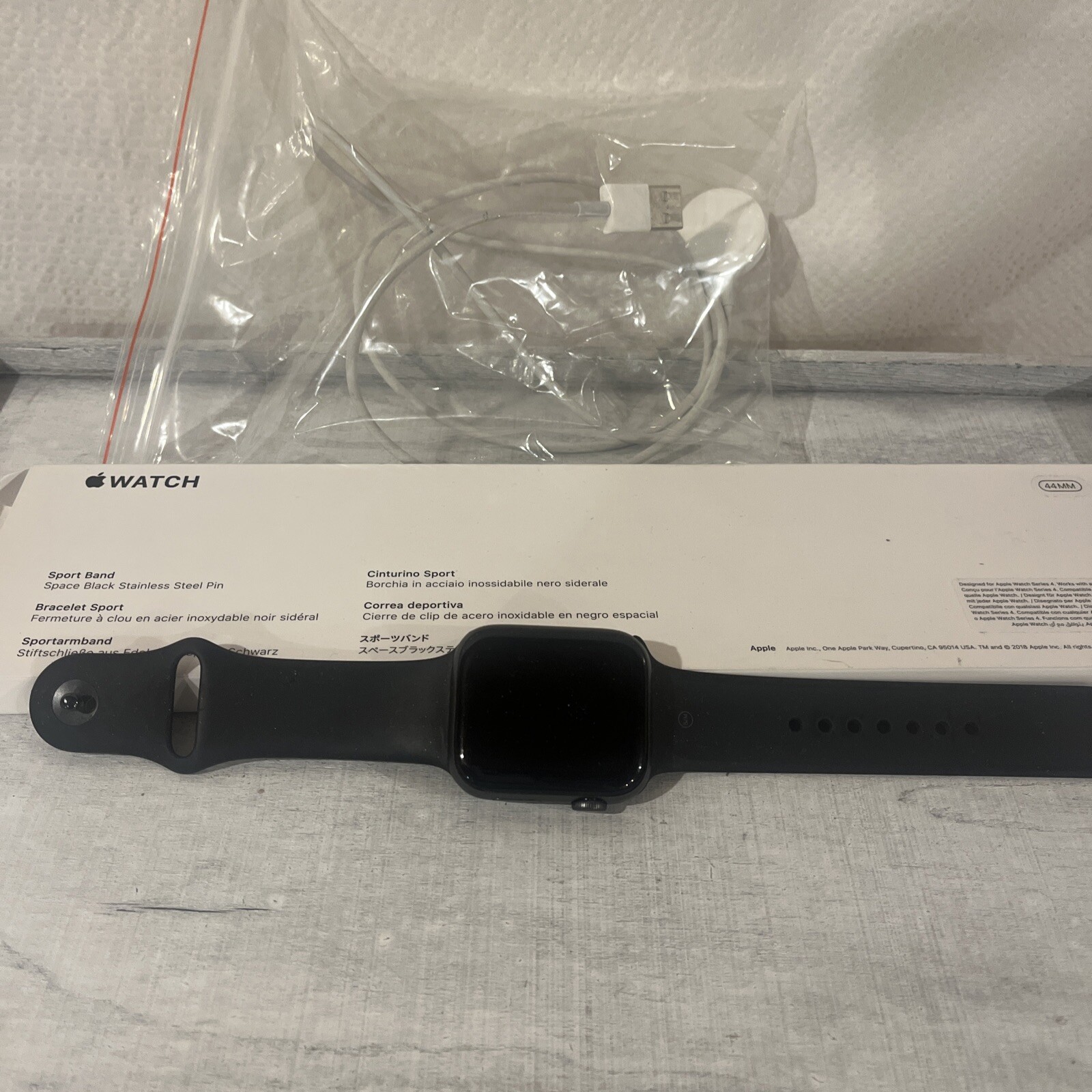 Apple Watch with Black Sport Band – Stylish & Functional