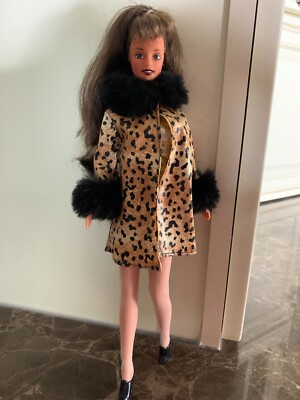 1997  Mattel Wild Style Barbie Teresa Doll in Dress, Coat Shoes