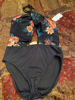 Wonan s XL 16-18w halter styled one piece swimsuit- Floral new