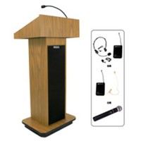 Sw505wt Wireless Executive Sound Column Lectern - Walnut Sw505wt Wireless Executive Sound Column Lectern - Walnut