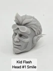 3d Print KID FLASH HEAD#1  1:10 7" DIAMOND SELECT COMIC MULTIVERSE