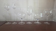 Moser Karlsbad Physiognomic Bar Giant Snifter Set RARE COMPLETE SET W/ STICKERS 