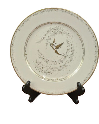Disney Gallery Tinker Bell Pixie Dust Gold 11'' Plate Platter Ceramic Porcelain