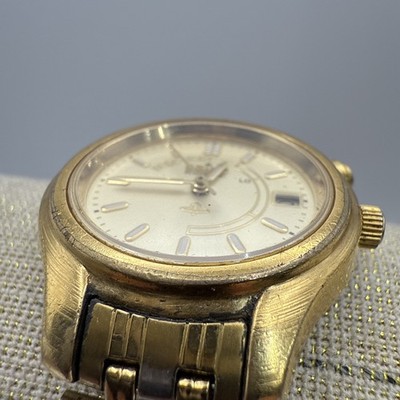 Ladies Seiko Kinetic Automatic Gold Tone Wrist Watch 3M22-0B29