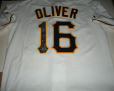 AL OLIVER PITTSBURGH PIRATES W/COA SIGNED OFFICIAL LICENSED MAJESTIC JERSEY