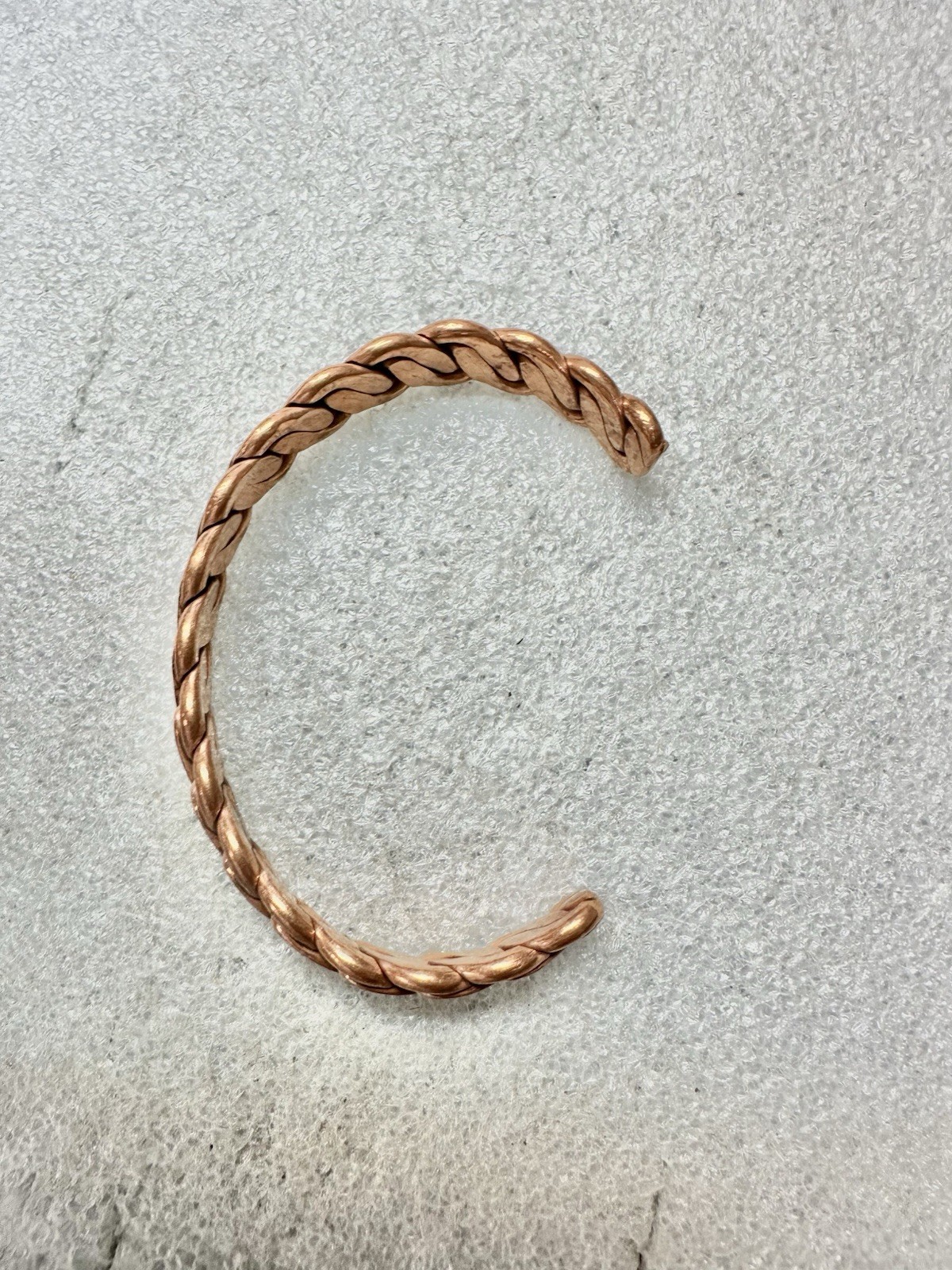 Solid COPPER Flattened Cubano Link Cuff Bracelet - image 9