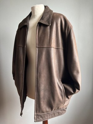 ANDREW MARC LEDERJACKE 46 48 XL distressed Highwayman Nubuk NEW YORK