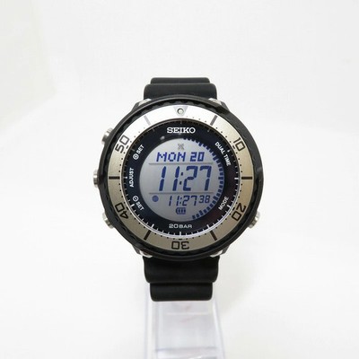 Seiko Fieldmaster Digital Solar Watch SBEP023 Black Unisex Large Case #S518092